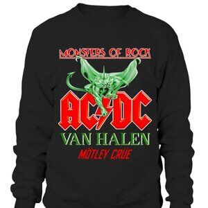 Monsters Of Rock ACDC Van Halen Motley Crue Band Sweatshirt 24